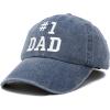 imageDALIX 1 Dad Hat Number One Vintage Cotton Baseball CapNavy Blue