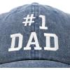 imageDALIX 1 Dad Hat Number One Vintage Cotton Baseball CapNavy Blue
