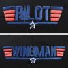 imageDALIX Father Son Pilot and Wingman Matching Hat Set Embroidered Baseball CapBlack