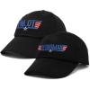imageDALIX Father Son Pilot and Wingman Matching Hat Set Embroidered Baseball CapBlack