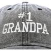 imageDALIX Number 1 Grandpa Gift Hat Vintage Cap Washed CottonWashed Denim Black