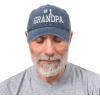 imageDALIX Number 1 Grandpa Gift Hat Vintage Cap Washed CottonWashed Denim Navy Blue