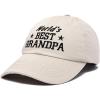 imageDALIX Worlds Best Grandpa Dad Hat Grandfather Gift Cotton CapBeige