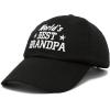 imageDALIX Worlds Best Grandpa Dad Hat Grandfather Gift Cotton CapBlack