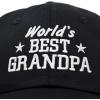 imageDALIX Worlds Best Grandpa Dad Hat Grandfather Gift Cotton CapBlack