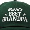 imageDALIX Worlds Best Grandpa Dad Hat Grandfather Gift Cotton CapDark Green