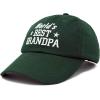 imageDALIX Worlds Best Grandpa Dad Hat Grandfather Gift Cotton CapDark Green