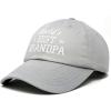 imageDALIX Worlds Best Grandpa Dad Hat Grandfather Gift Cotton CapGray