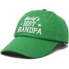 imageDALIX Worlds Best Grandpa Dad Hat Grandfather Gift Cotton CapKelly Green