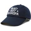 imageDALIX Worlds Best Grandpa Dad Hat Grandfather Gift Cotton CapNavy Blue