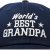 imageDALIX Worlds Best Grandpa Dad Hat Grandfather Gift Cotton CapNavy Blue