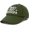 imageDALIX Worlds Best Grandpa Dad Hat Grandfather Gift Cotton CapOlive