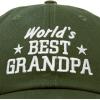 imageDALIX Worlds Best Grandpa Dad Hat Grandfather Gift Cotton CapOlive
