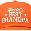 imageDALIX Worlds Best Grandpa Dad Hat Grandfather Gift Cotton CapOrange