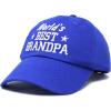imageDALIX Worlds Best Grandpa Dad Hat Grandfather Gift Cotton CapRoyal Blue