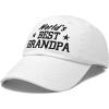 imageDALIX Worlds Best Grandpa Dad Hat Grandfather Gift Cotton CapWhite