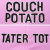 imageFather Son Couch Potato Tater Tot Ball Cap Embroidered HatLight Pink