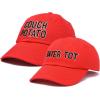 imageFather Son Couch Potato Tater Tot Ball Cap Embroidered HatRed