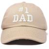 imageDALIX 1 Dad Hat Number One Embroidered Baseball CapKhaki