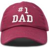 imageDALIX 1 Dad Hat Number One Embroidered Baseball CapMaroon