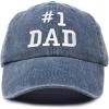 imageDALIX 1 Dad Hat Number One Vintage Cotton Baseball CapNavy Blue