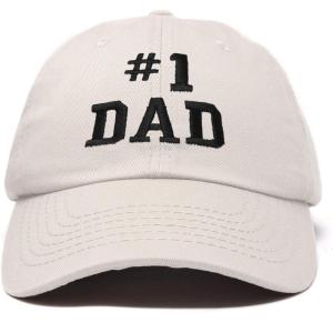 imageDALIX 1 Dad Hat Number One Embroidered Baseball CapBeige