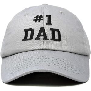 imageDALIX 1 Dad Hat Number One Embroidered Baseball CapGray