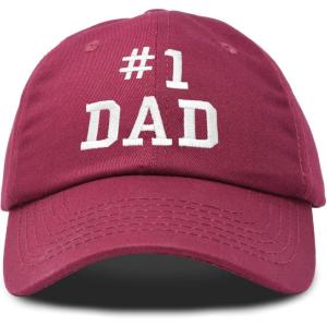 imageDALIX 1 Dad Hat Number One Embroidered Baseball CapMaroon