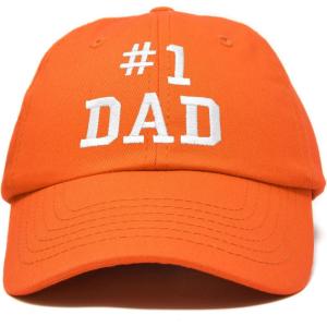 imageDALIX 1 Dad Hat Number One Embroidered Baseball CapOrange