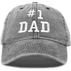imageDALIX 1 Dad Hat Number One Vintage Cotton Baseball CapBlack