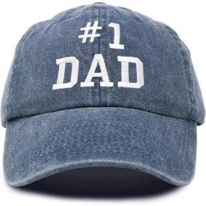 imageDALIX 1 Dad Hat Number One Vintage Cotton Baseball CapNavy Blue