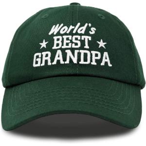 imageDALIX Worlds Best Grandpa Dad Hat Grandfather Gift Cotton CapDark Green
