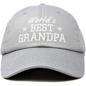 imageDALIX Worlds Best Grandpa Dad Hat Grandfather Gift Cotton CapGray