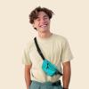 imageDALIX 3 Pocket Fanny Pack Black Maroon Royal BlueAqua