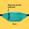 imageDALIX 3 Pocket Fanny Pack Black Maroon Royal BlueAqua