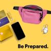 imageDALIX 3 Pocket Fanny Pack Black Maroon Royal BlueHot Pink