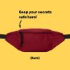 imageDALIX 3 Pocket Fanny Pack Black Maroon Royal BlueMaroon