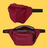 imageDALIX 3 Pocket Fanny Pack Black Maroon Royal BlueMaroon