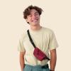imageDALIX 3 Pocket Fanny Pack Black Maroon Royal BlueMaroon