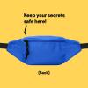 imageDALIX 3 Pocket Fanny Pack Black Maroon Royal BlueRoyal Blue