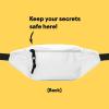 imageDALIX 3 Pocket Fanny Pack Black Maroon Royal BlueWhite