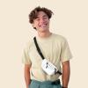 imageDALIX 3 Pocket Fanny Pack Black Maroon Royal BlueWhite