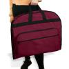imageDALIX 39quot Garment Bag Cover Suits Dresses Clothing Foldable Shoe Pocket in Navy BlueMaroon