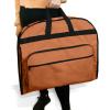 imageDALIX 39quot Garment Bag Cover Suits Dresses Clothing Foldable Shoe Pocket in Navy BlueOrange