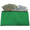 imageDALIX Bank Bags Money Pouch Secur Deposit Utility Zipper Coin Bag Red 2 PackDark Green