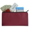 imageDALIX Bank Bags Money Pouch Secur Deposit Utility Zipper Coin Bag Red 2 PackMaroon
