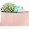 imageDALIX Bank Bags Money Pouch Secur Deposit Utility Zipper Coin Bag Red 2 PackPink