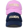 imageDALIX Matching Grandma and Grandpa Ball Cap Embroidered Hat SetNavy Blue  Pink