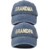 imageDALIX Matching Grandma and Grandpa Ball Cap Embroidered Hat SetWashed Navy Blue