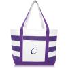 imageDALIX Monogrammed Beach Bag and Totes for Women Personalized Gifts Purple A  ZC
